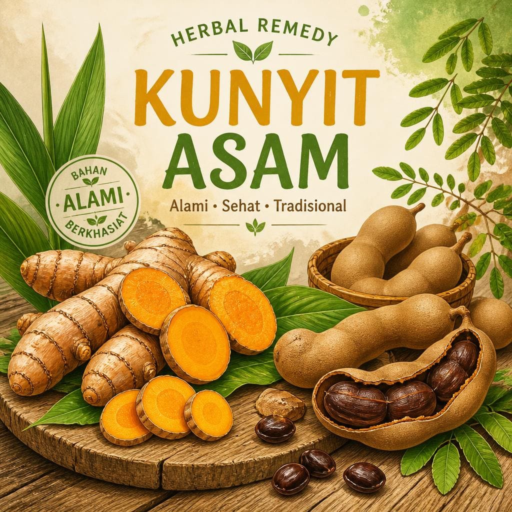 Herbal Remedy Kunyit Asam Te Sate dengan rasa segar, asam lembut, dan aroma kunyit khas